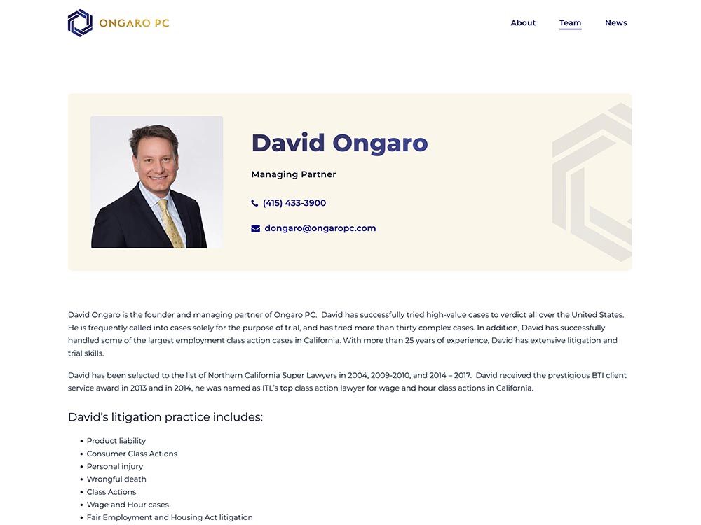 Ongaro PC Attorney Page