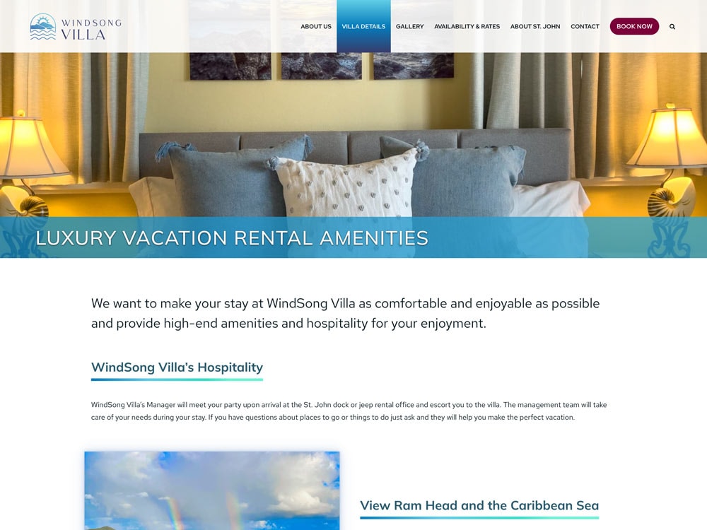 WindSong Villa Amenities Page