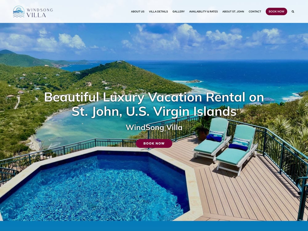 WindSong Villa Homepage 1