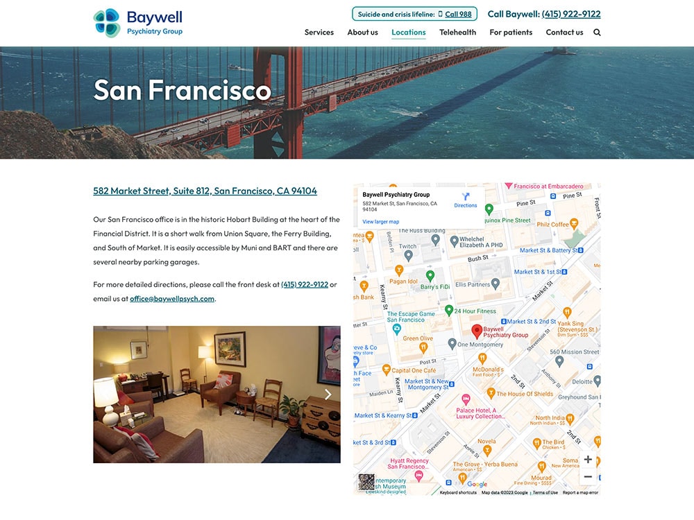 Baywell Location Details Page