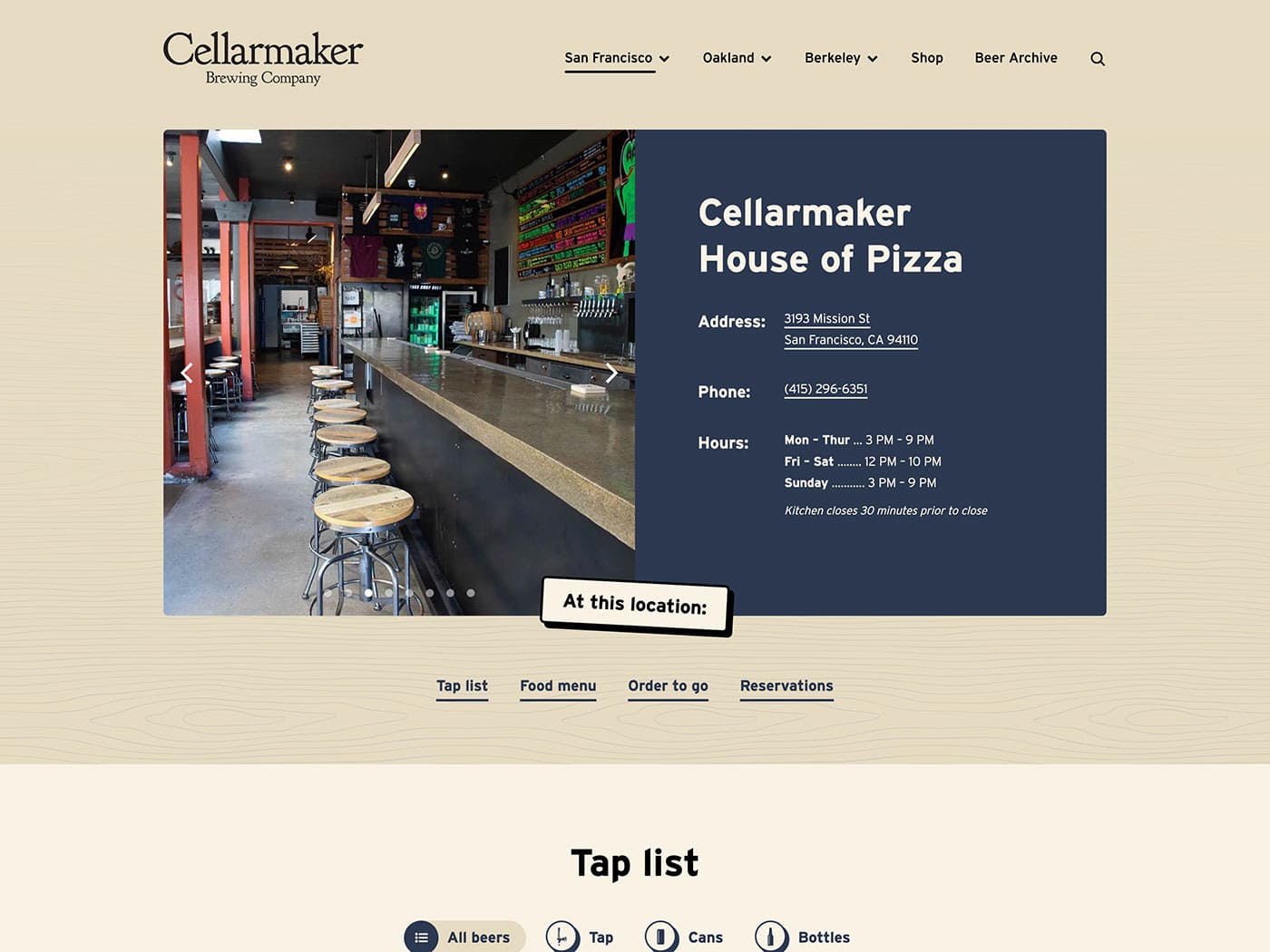 Cellarmaker CHOP Location Page