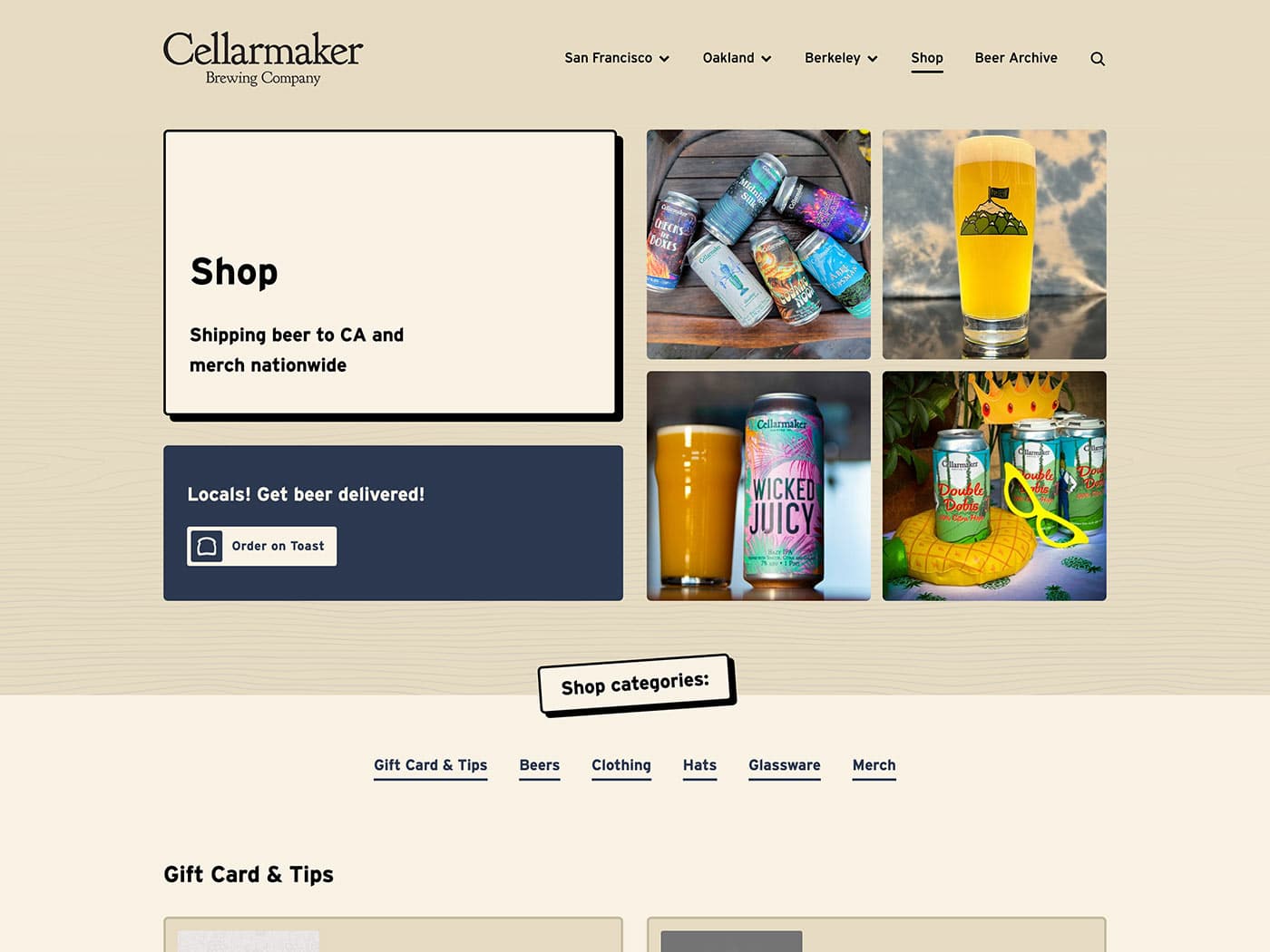 Cellarmaker Shop Page
