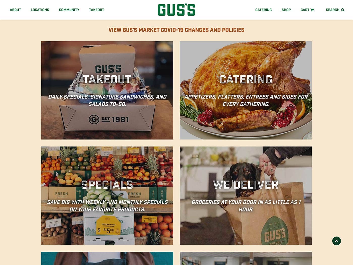 Gus's Community Market Homepage 2