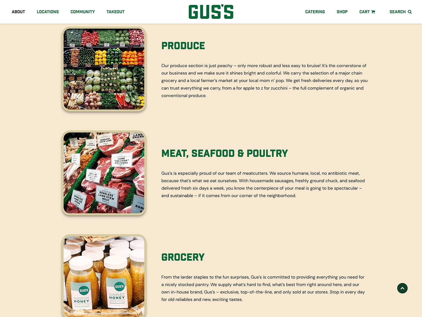 Gus's Community Market Departments Page
