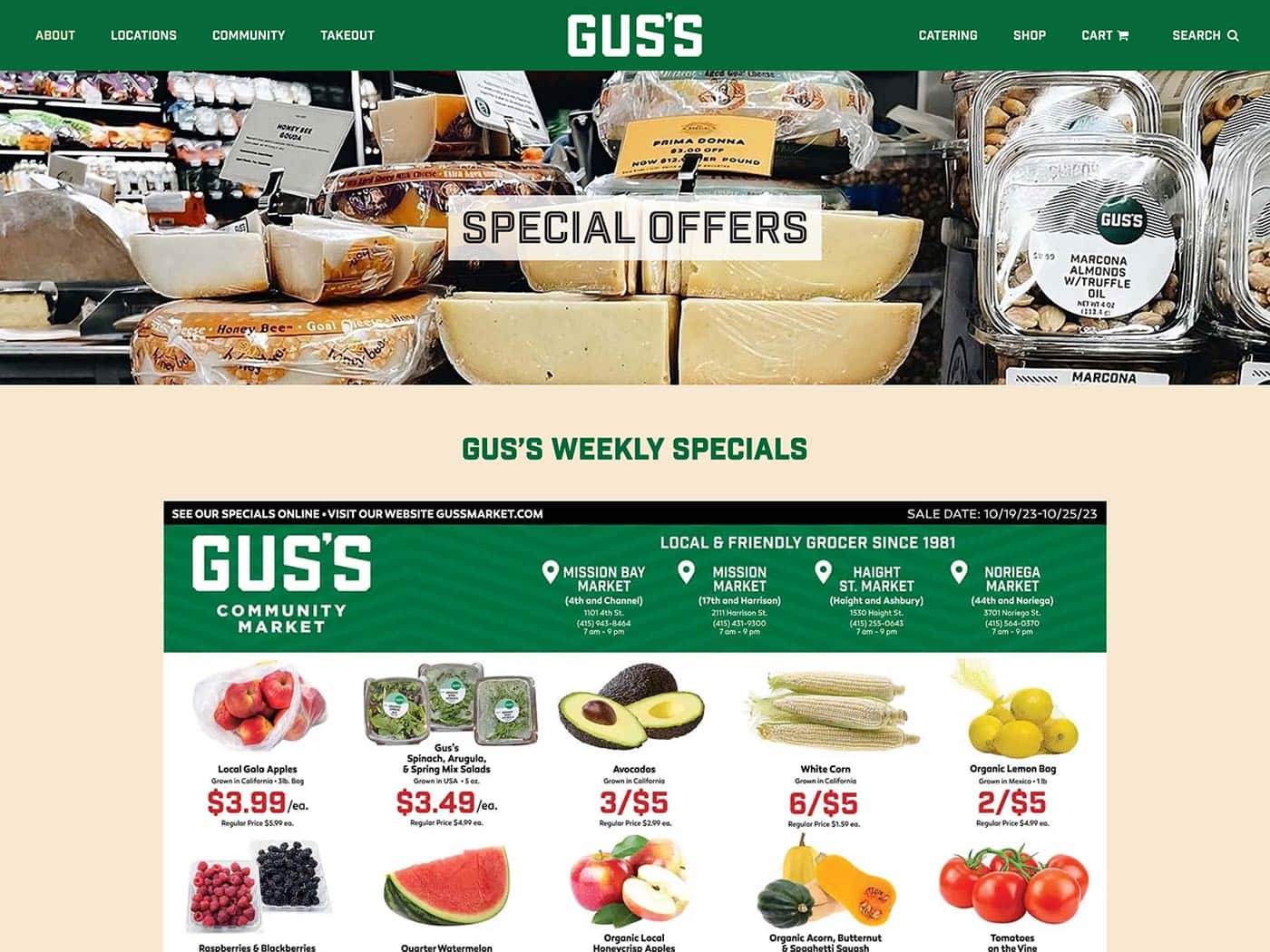 Gus's Community Market Special Offers Page