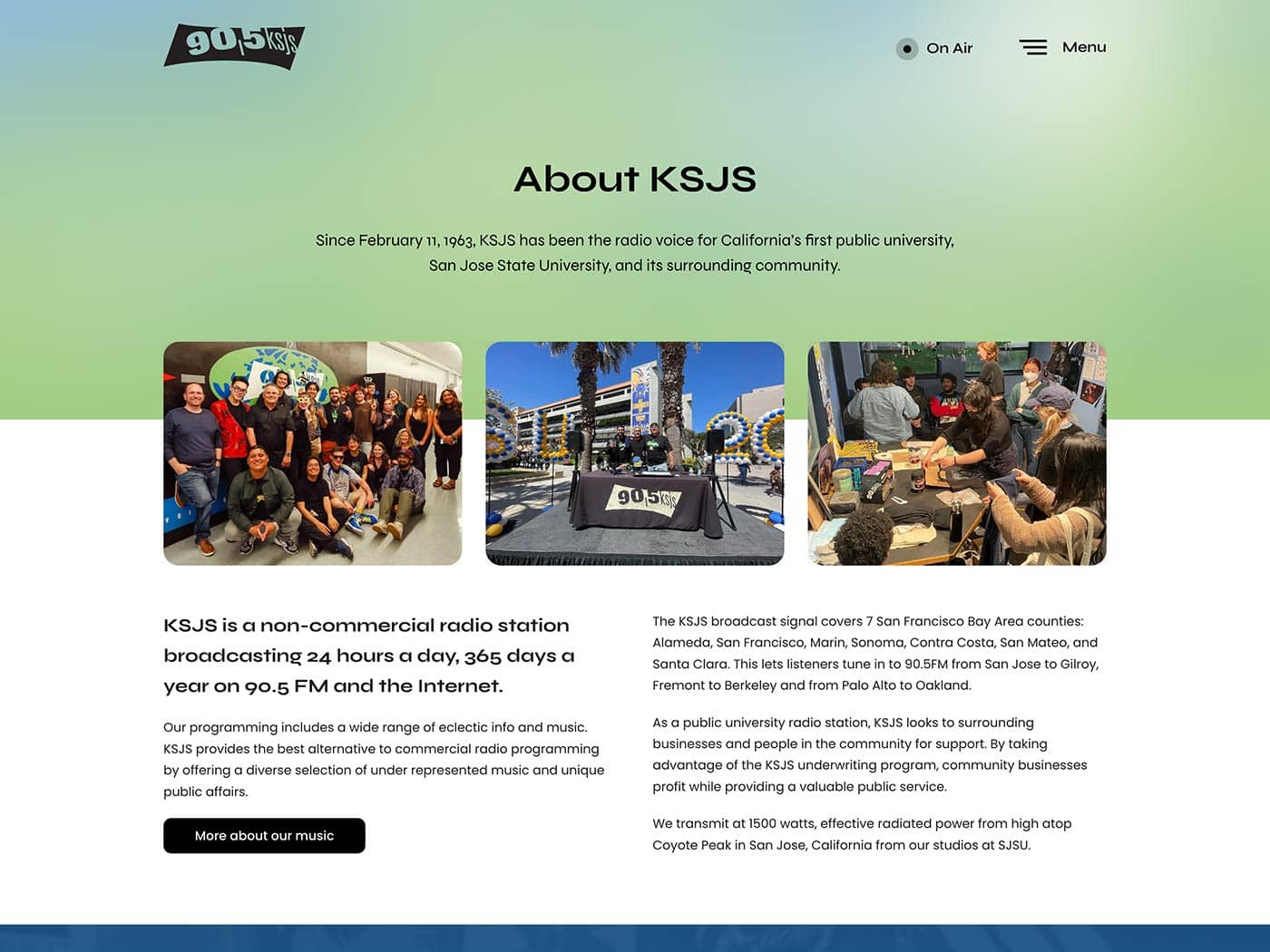 KSJS 90.5 FM Departments About Page