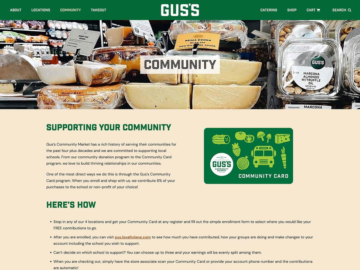 Gus's Community Market Community Page