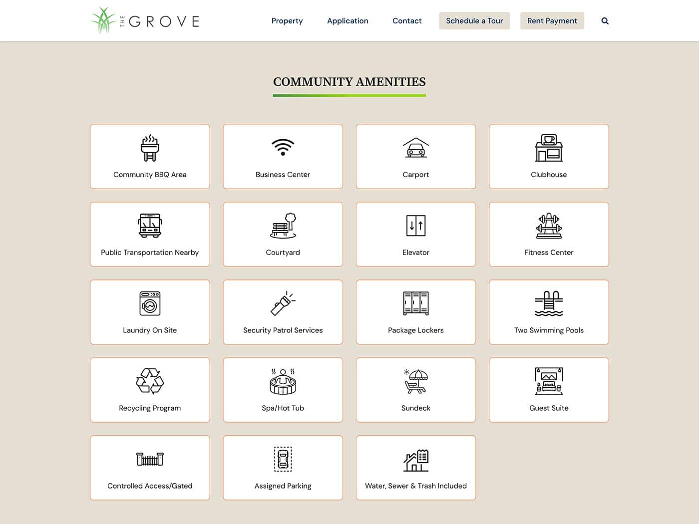 JSCO The Grove Amenities Page