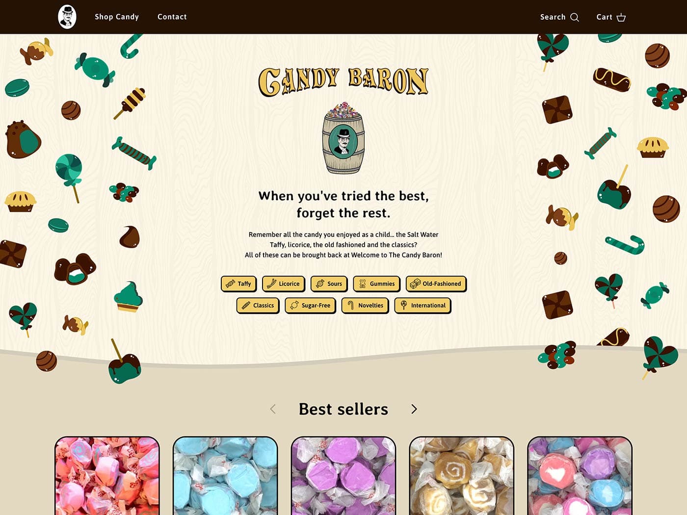 The Candy Baron Homepage 1