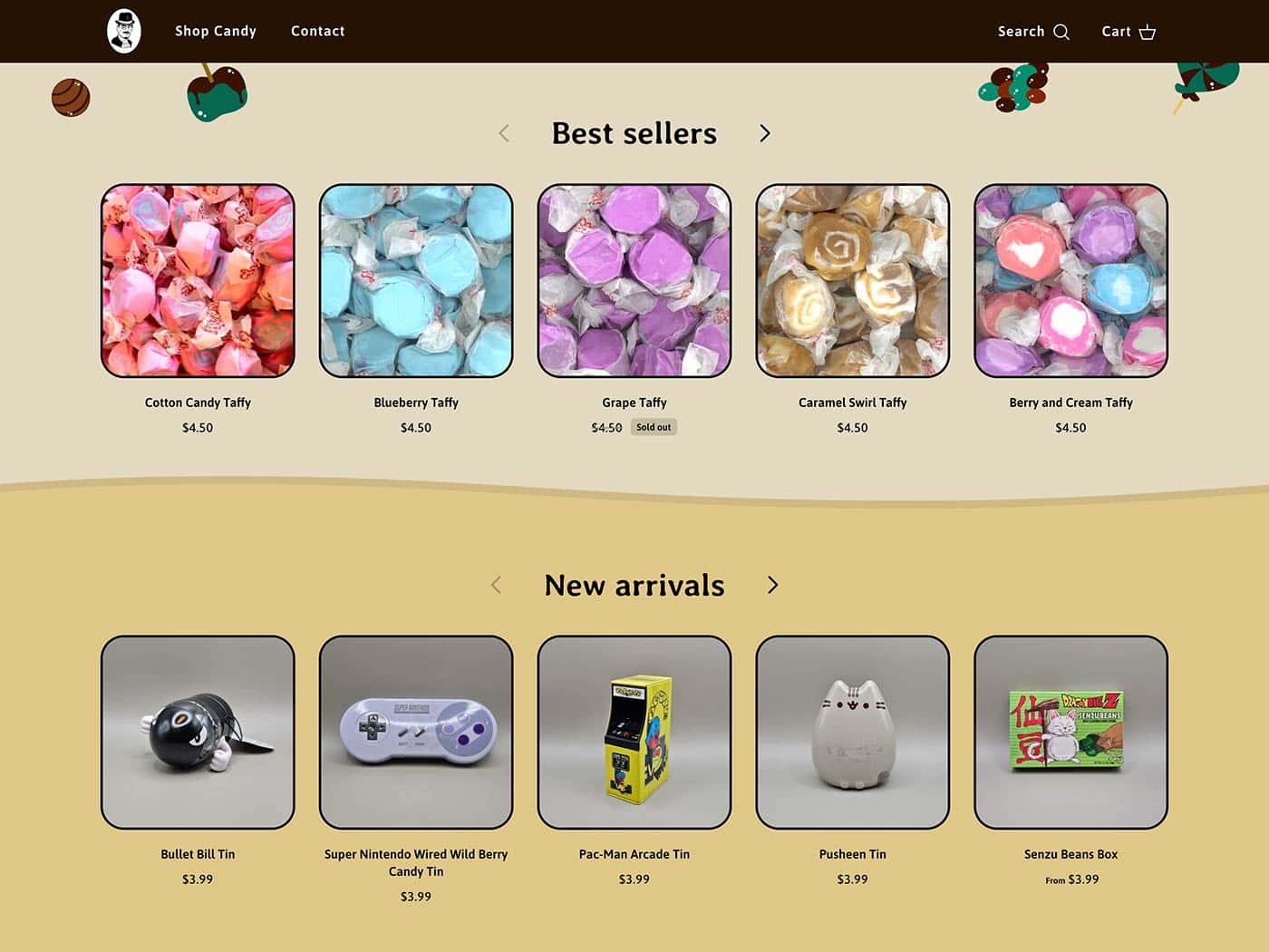 The Candy Baron Homepage 2