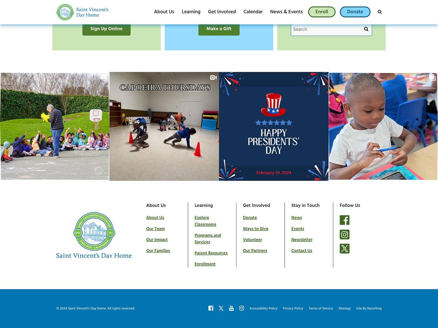 Saint Vincent's Day Home Footer