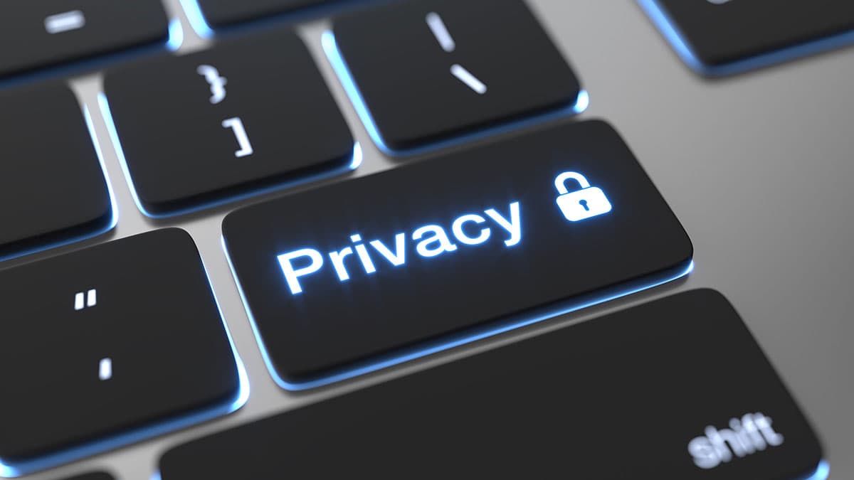 Black Glowing Keyboard With Privacy Button