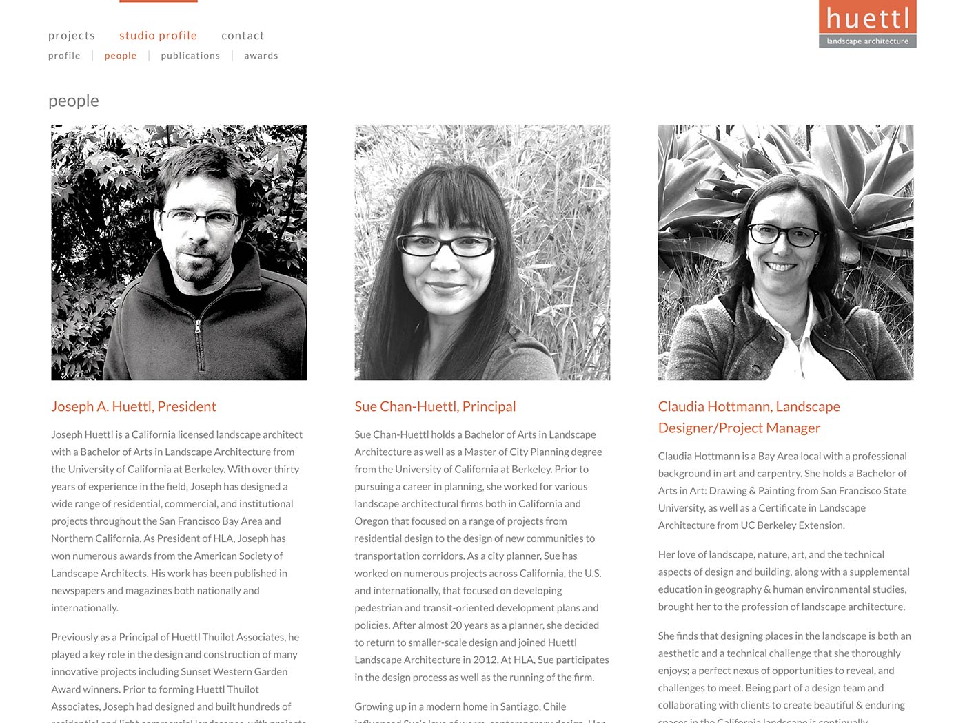 Huettl Landscape Architecture People Page