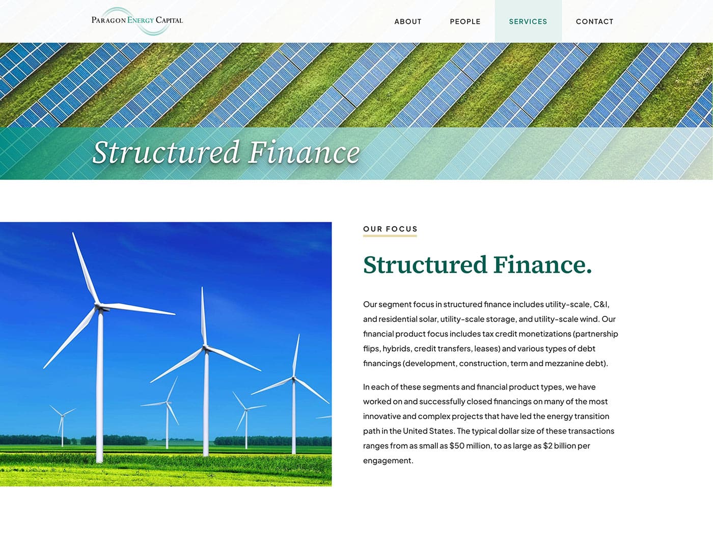 Paragon Energy Capital Structured Finance Page