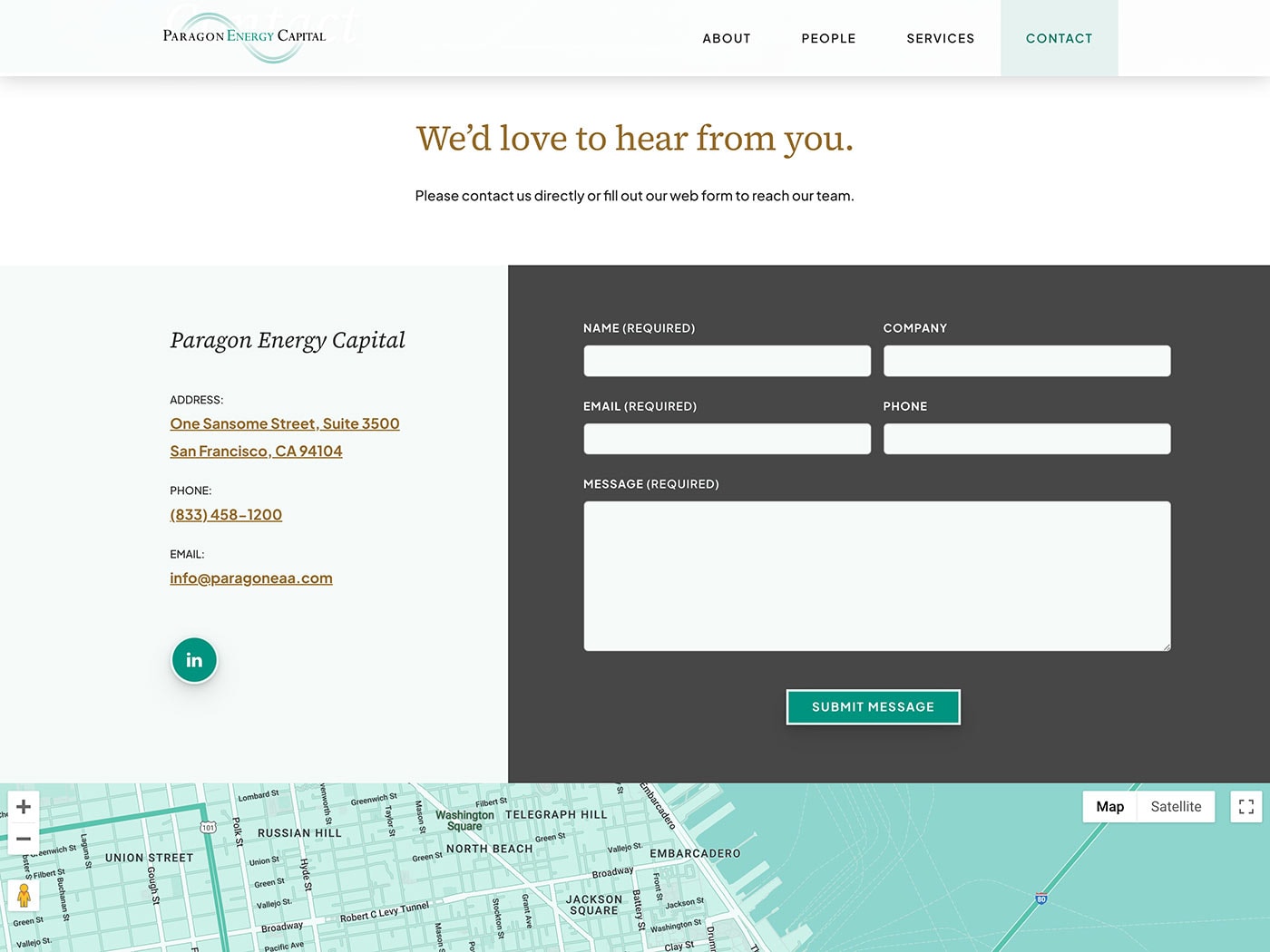 Paragon Energy Capital Contact Page