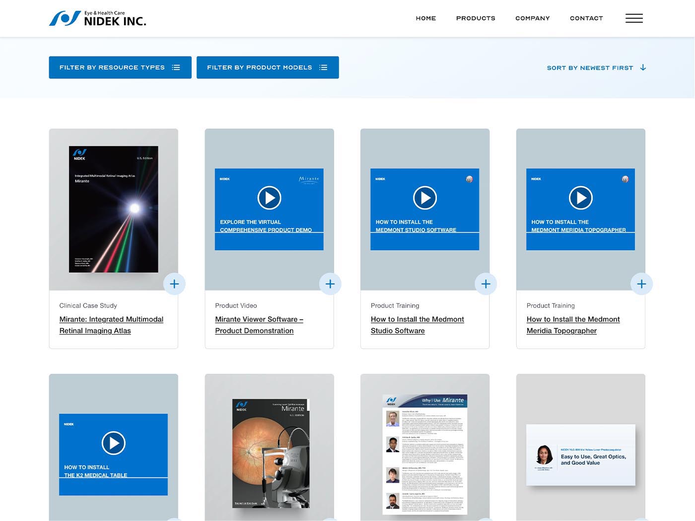 NIDEK USA Virtual Library Page