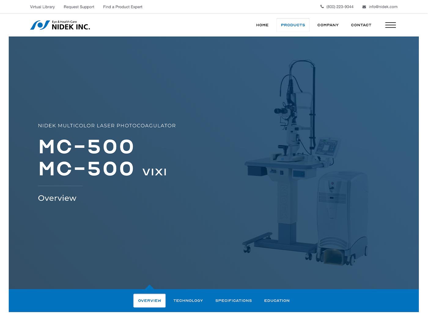 NIDEK USA Product Overview Page 1