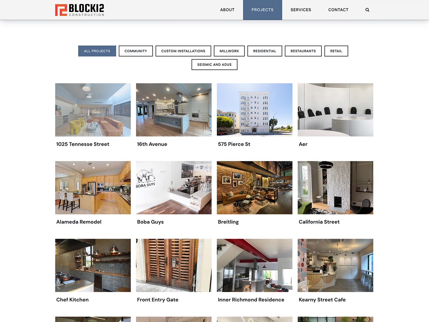 Block12 Construction Projects Page