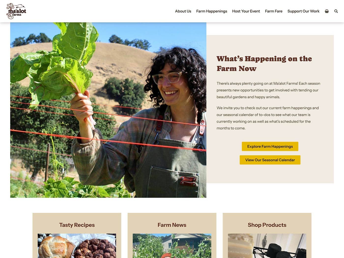 Ma'alot Farms Homepage