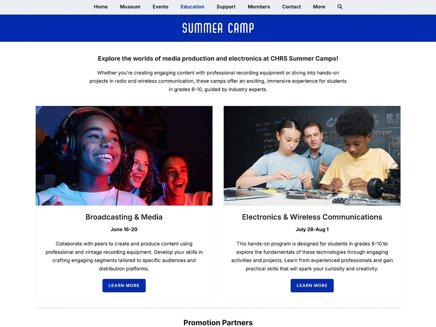 CHRS Summer Camp Page