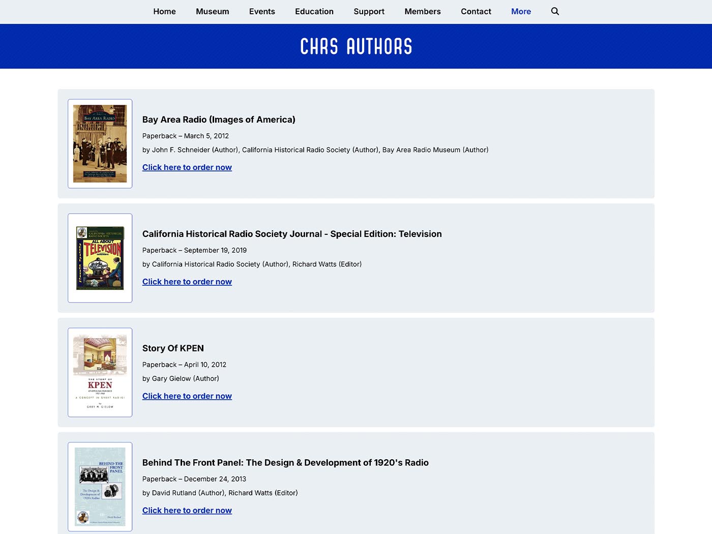 CHRS Authors Page