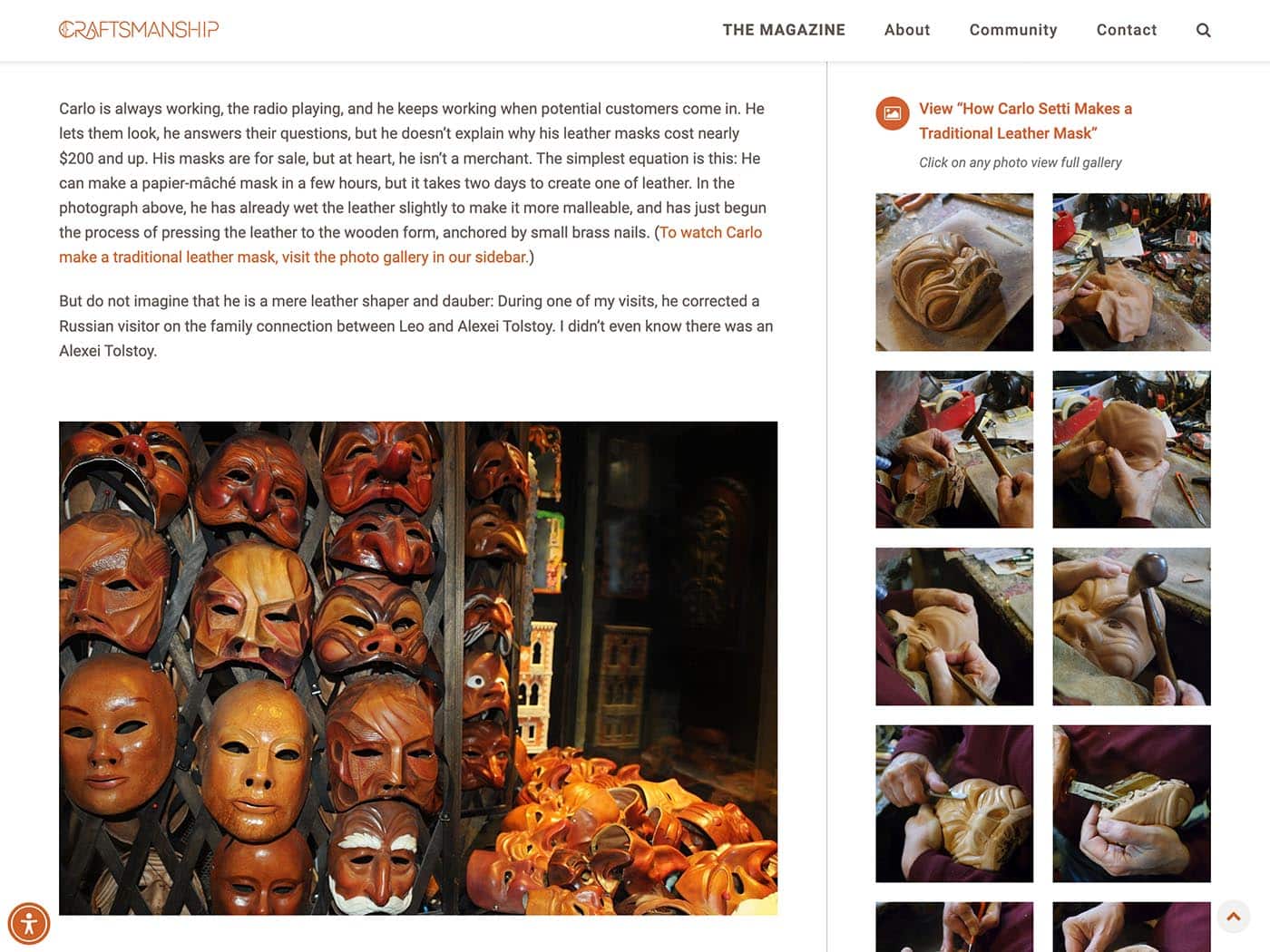 The Craftsmanship Initiative Story Post content