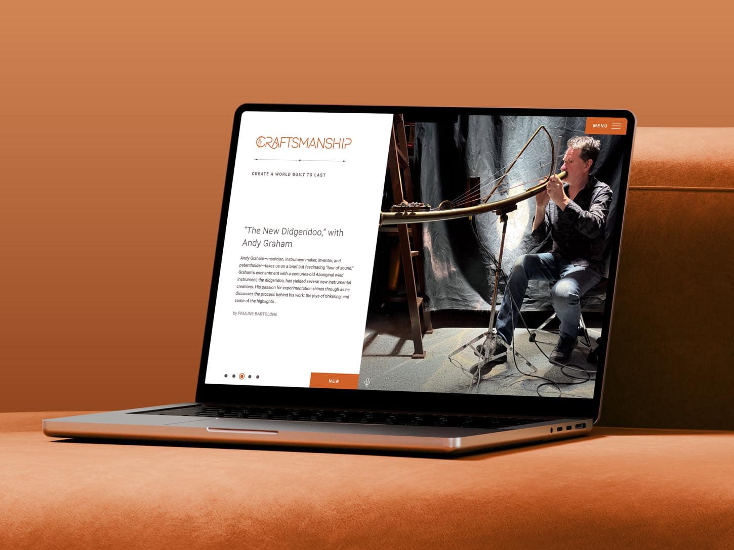The Craftsmanship Initiative website viewed on a MacBook