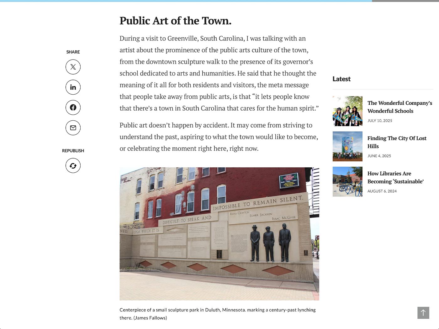Our Towns Civic Foundation Article Post content
