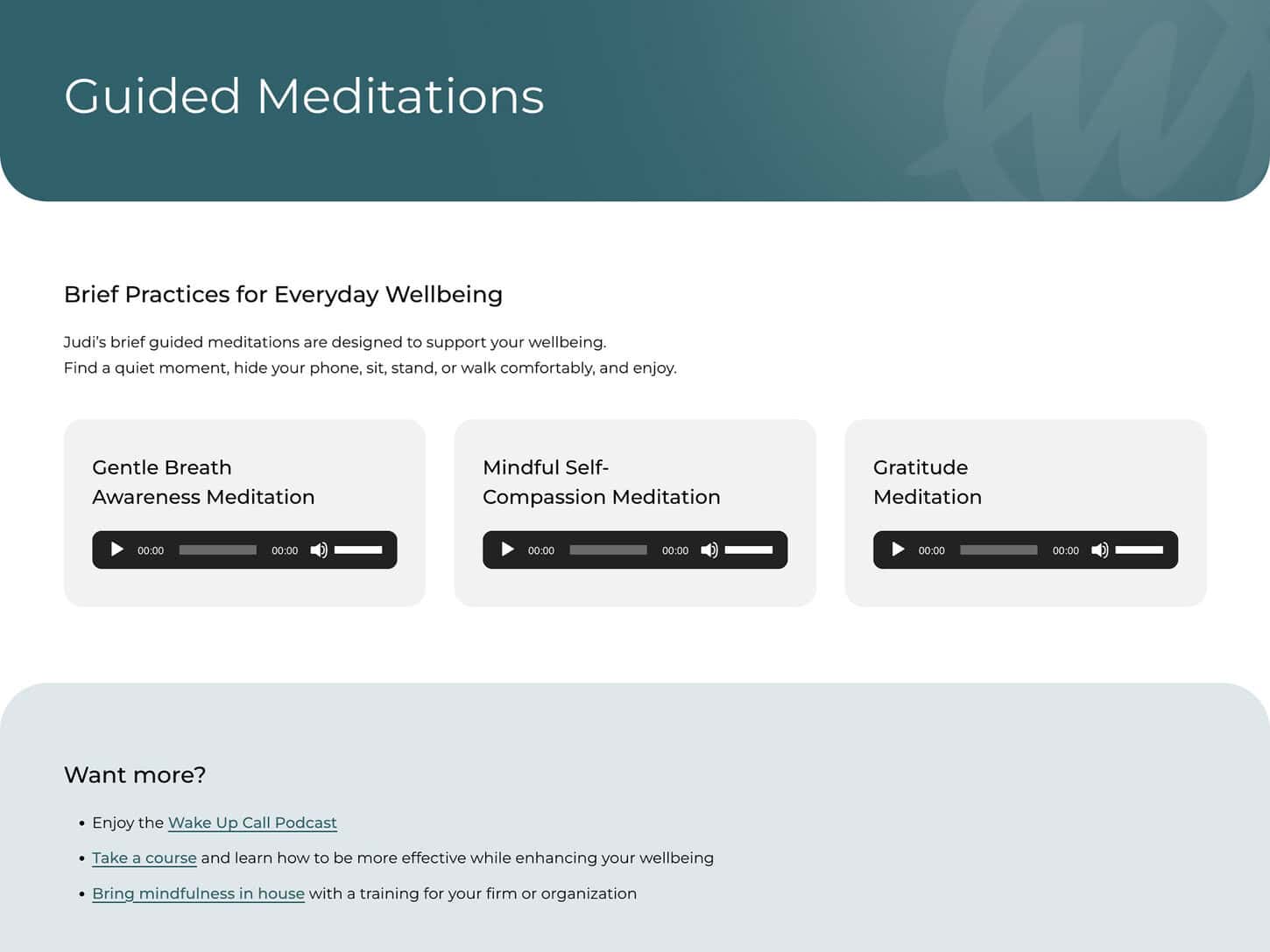 Warrior One Guided Meditations